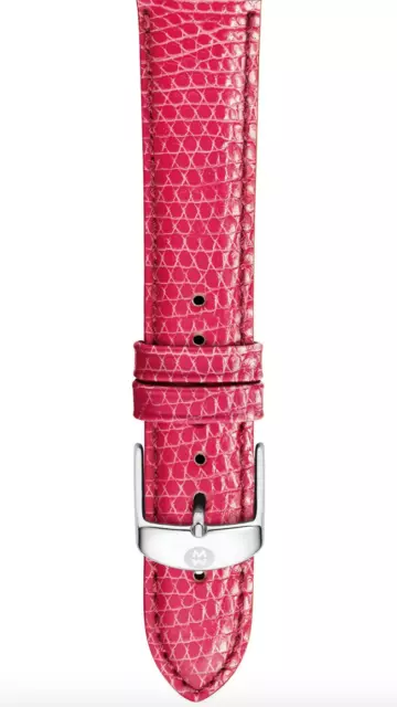 Michele J1119 Women's Pink 16mm Lizardskin Watch Strap