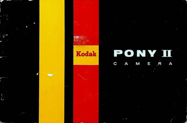 Kodak Pony II Camera Instruction Manual 1958