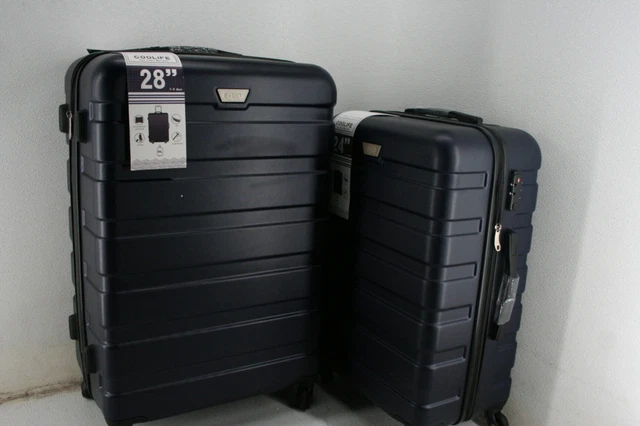 SEE NOTES Coolife Luggage Twp Piece Set Suitcase Spinner Hardshell Lightweight