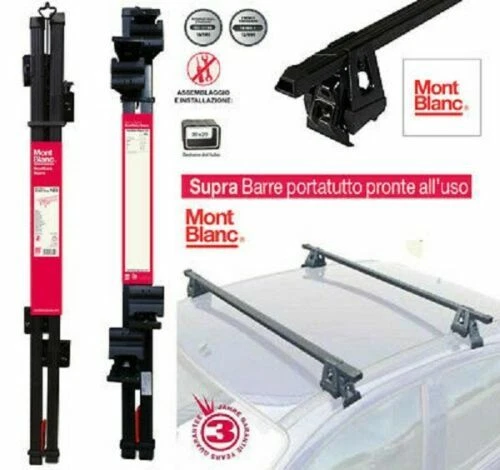 Sherman XL Barre Portatutto In Alluminio Per Volkswagen Touran II (dal 2015) Con Railing - Lunghezza 135cm, Portata 90kg, Chiusura Antifurto