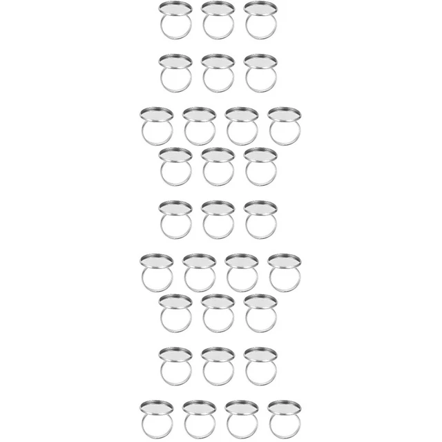 30 PIEZAS Cúpula de vidrio Cabujones Suministros para fabricación de joyas Componentes Bandeja de bisel