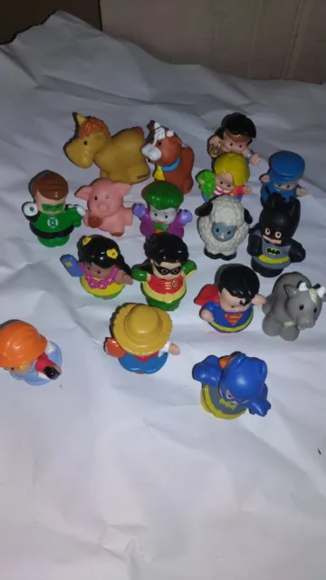 Fisher-Price Little People Super Heroes & Animal Disney Lot of 17  Mixed Figures