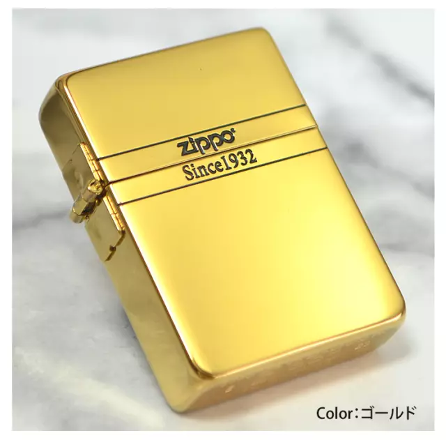 Zippo Oil Lighter 1935 Replica Gold Titanium Double Sides Mirror Line NEW