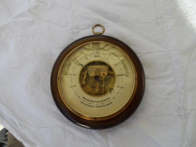 Wetterstation Antik Barometer Rund 