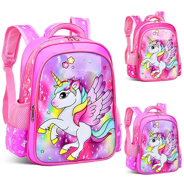CUTE UNICORN NURSERY Backpack Kids Girls Bookbag Shoulder Bags