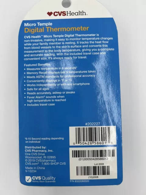 Termómetro digital CVS Micro Temple con 6 segundos de lectura 2