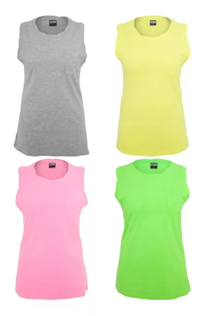 Urban Classics Damen Tank Top Trägershirt Oberteil Ärmellos Rundhals Muskelshirt