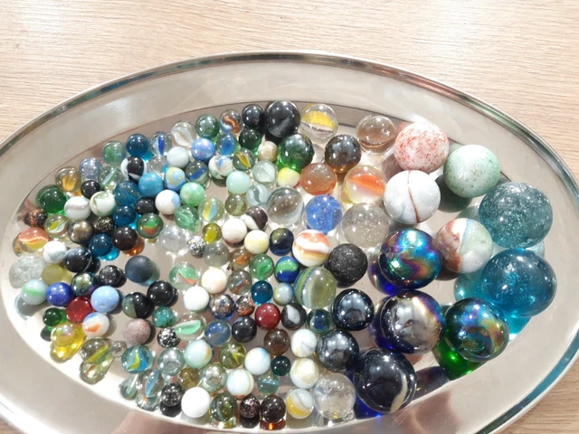 Important lot de Billes de Verre et Calots 4,260kg Jeu de plein air, Mélange