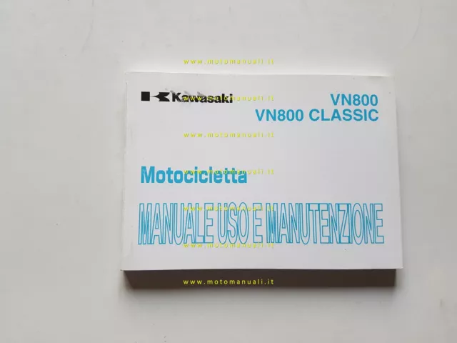 Kawasaki VN 800 - VN 800 Classic 2002-3 manuale uso originale italiano