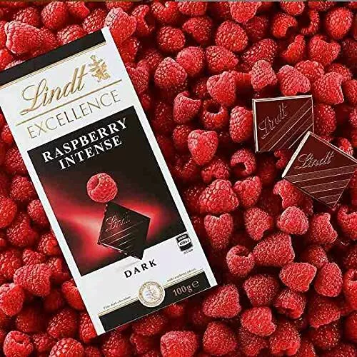 Lindt Excellence Framboise Intense Foncé Chocolat, 100g (Paquet De 2)