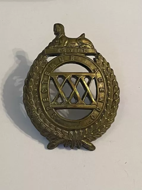 30th (The Cambridgeshire) Regiment of Foot glengarry cap badge.