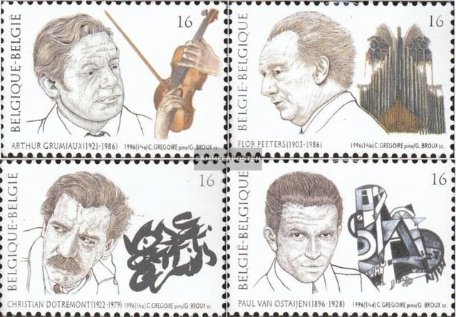 Belgien 2718-2721 (kompl.Ausg.) postfrisch 1996 Musik und Literatur