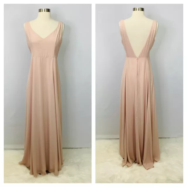 Show Me Your Mumu Womens Sz L Blush Pink Dress Full Floor Length Bridesmaid