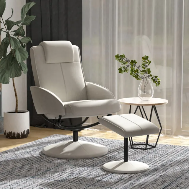 Relaxsessel Sessel Fernsehsessel mit Fußstütze Armsessel 360° drehbar Grau 2