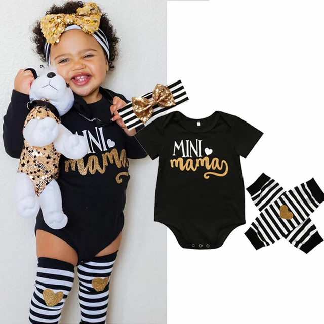 Newborn Infant Baby Girls Outfit Clothes Romper Jumpsuit Bodysuit+Pants Set