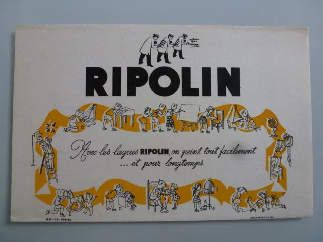 Ripolin Peinture Laque / Buvard Publicitaire  Ancien