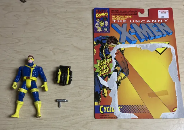 Marvel The Uncanny X-Men Cyclops Light-Up Optic Blast Toy Biz 1993 *Used*