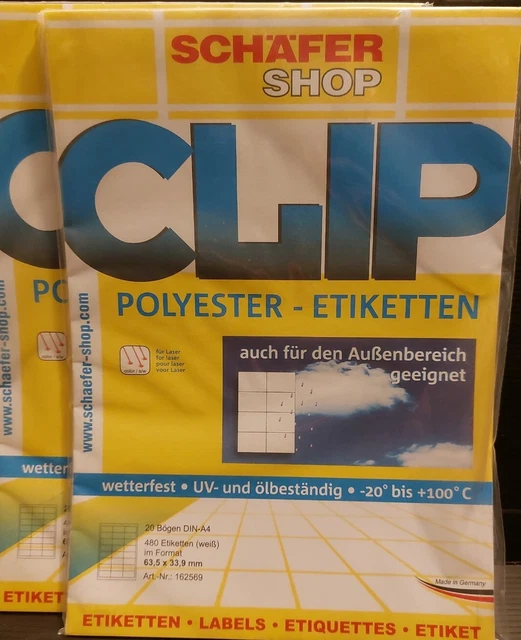 Polyester Etiketten Wetterfest