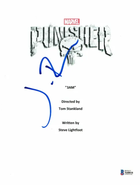 Jon Bernthal Signed Autograph The Punisher Script Beckett Bas 2