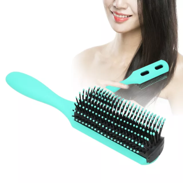 Professional Nine Rows Combs Nylon Bristle Curly AntiStatic Hair Detangling