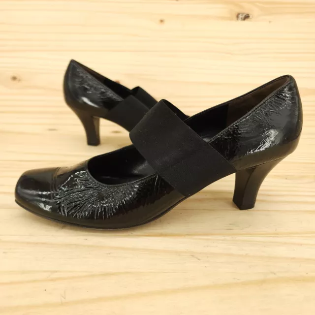 Paul Green Womens Mary Jane Pumps Sz 8.5 Black Patent Leather Office Shoes Heels
