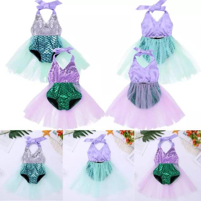 Gonna a sirena per bambine neonate abito abiti Halloween set abiti 4