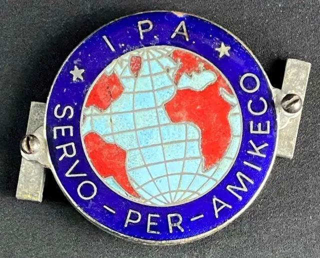 International Police Association Ipa Servo Per Amikeco Car Badge Emblem Insignia