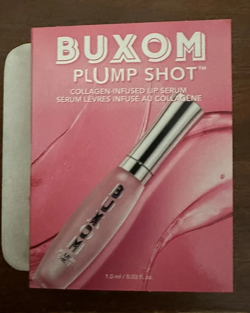 Suero Labial Buxom Plump Shot Colágeno Infundido 0,03 Oz / 1 Ml Nuevo Tamaño De Viaje Brillo