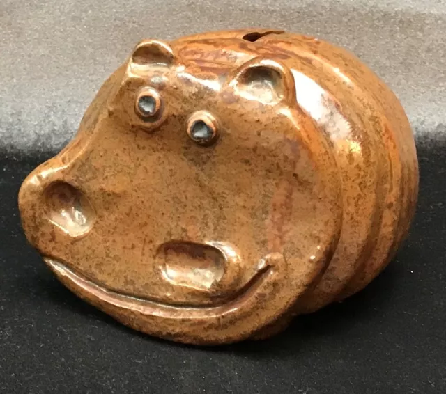 Vintage Ceramic Bank Hippo Mid Century Modern MCM EXCELLENT