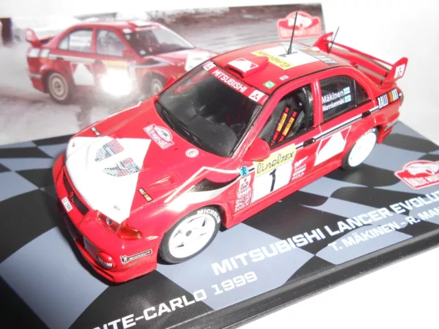 MITSUBISHI LANCER EVOLUTION VI N°1 DU RALLYE MONTE CARLO DE 1999  1/43ème