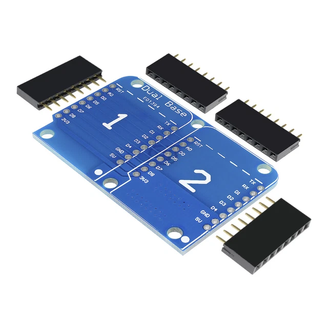 Socket Arduino Board DOUBLE SOCKET DUAL Base Shield for WeMos D1 Mini NodeMCU Arduino ...