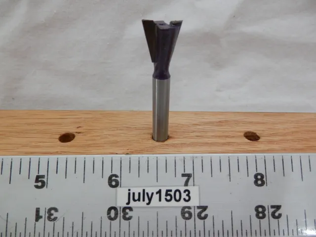 (1) NEW  Grizzly 1/2" D 14° Dovetail Bit Carbide Tipped Router Bit 1/4 Shank g2