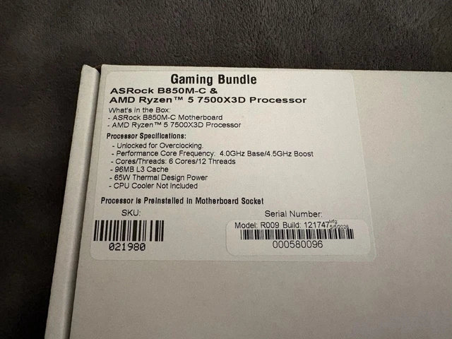 Combos de CPU y placas base, Componentes/piezas ordenador