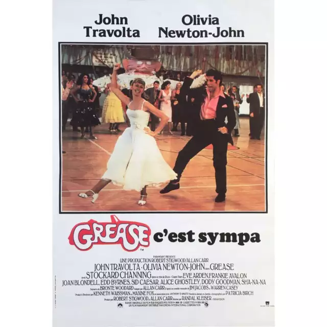 GREASE Affiche de film française  - 40x54 cm. - 1978/R1990 - John Travolta, Rand