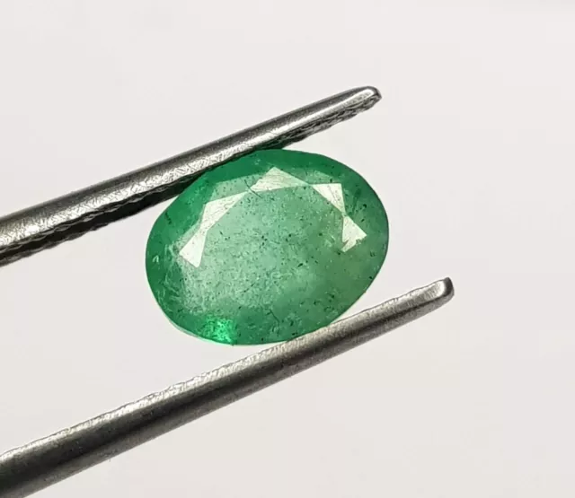 Émeraude verte zambienne naturelle certifiée 1,12 ct taille ovale pierre...