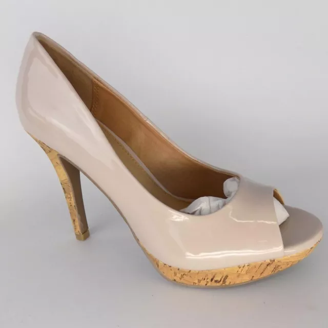 Report Lassie Stone Heels Open Toe Women Pumps Size 6.5 M, Beige, NEW 2024 2