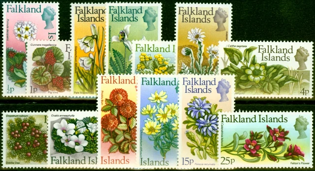 Falkland Islands 1972 Blumen Set Mit 13 SG276-288 Sehr Fein MNH