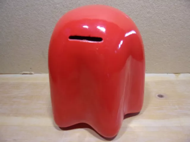 Pac-Man Blinky Red Ghost Ceramic Piggy Bank Retro Arcade Video Game collectable 3