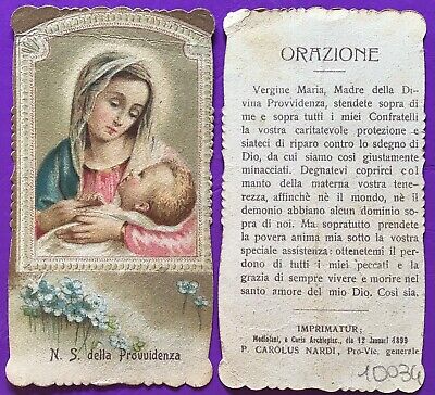 Nostra Signora della Provvidenza con preghiera santino holy card 