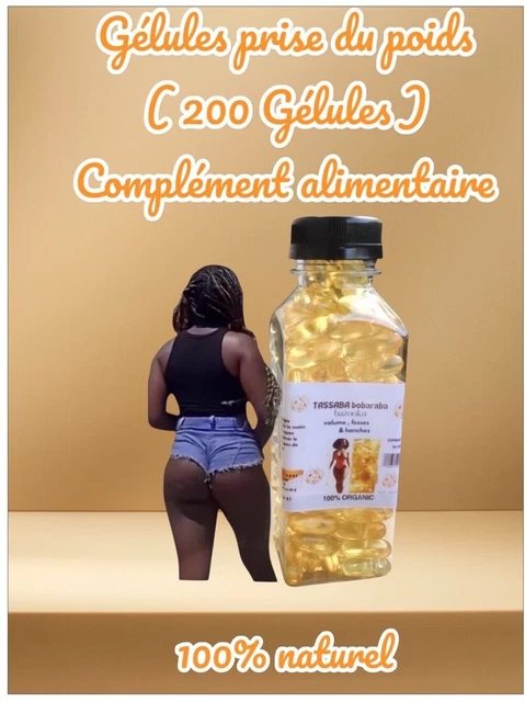 Complément Alimentaire Botcho Bobaraba Pour Prise De Poids - 400 Gélules, Naturel, Made In France