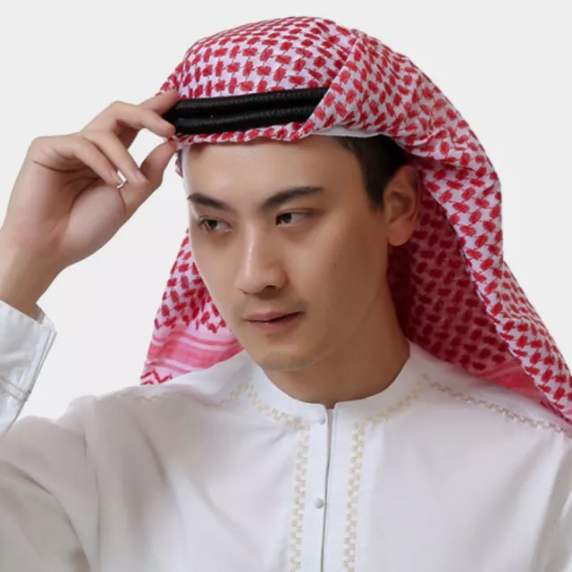 Men Arab Head Scarf Rope Muslim Head Wrap Headband Middle Eastern Traditional