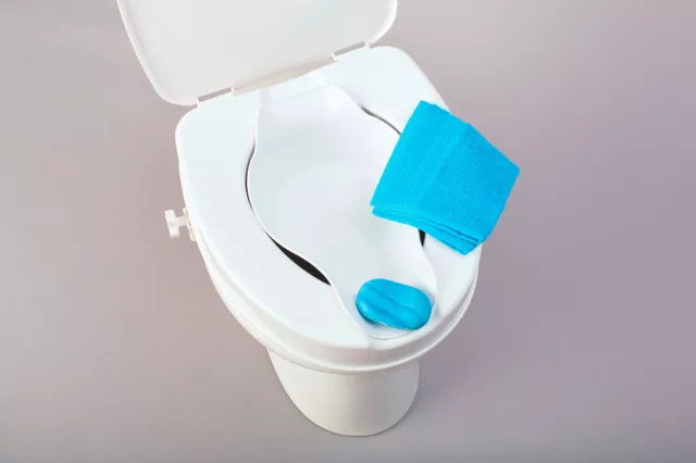 Russka Bidet Einsatz für Toilettensitzerhöhung weiß mit Seifenablage