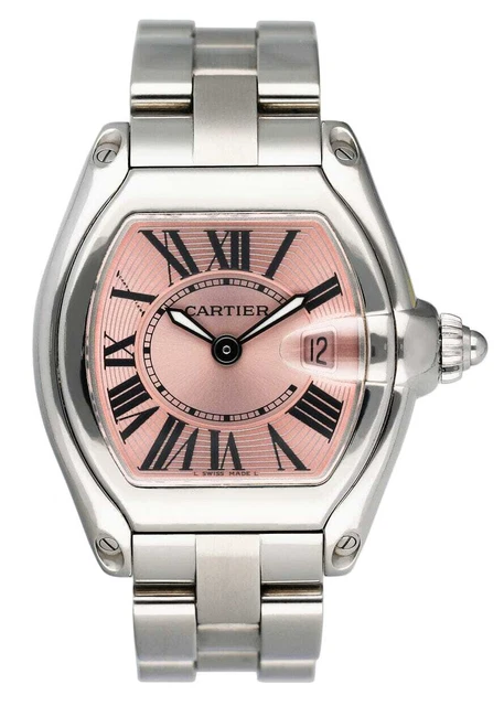 Cartier Roadster W62017V3 Pink Dial Steel Ladies Watch Cartier Roadster W62017V3 Pink Dial Steel Ladies Watch