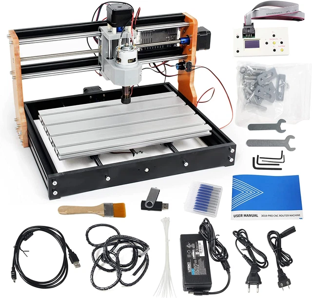 RATTMMOTOR Upgrade 3018 PRO CNC Wood Router Machine Kit 3 Axis GRBL DIY Mini CNC