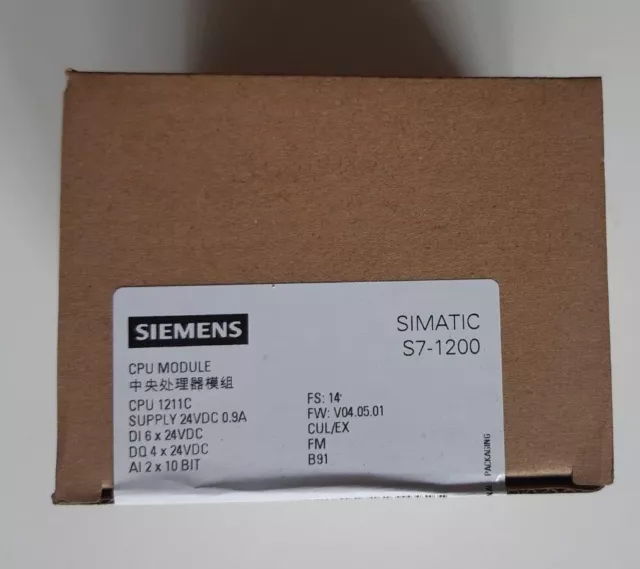 Siemens Simatic S7-1200 1211C 6ES7 211-1AE40-0XB0 / 6ES7211-1AE40-0XB0 OVP neu