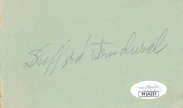 SHEPPERD STRUDWICK d 1983 Signed 3x5 Index Card Actor/All the Kings Men JSA F