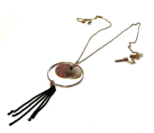 Collier Sautoir Pendentif Cheval à Bascule En Alliage Argenté Naf Naf - Longueur 92cm