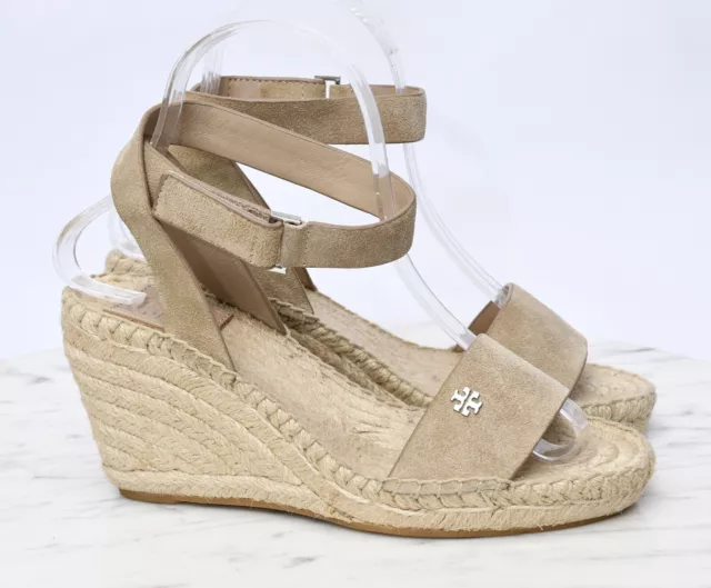 Tory Burch Bima 2 Espadrille Wedge Leather Ankle Strap Sandals Womens Sz 7 NEW 3