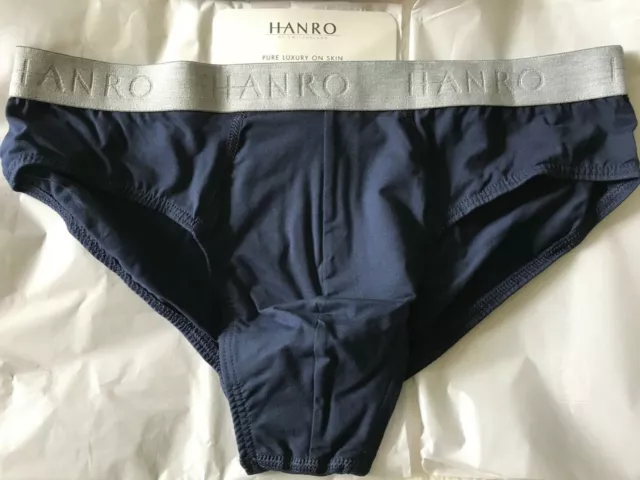 NEW HANRO OF SWITZERLAND Men’s Luxury  Navy Cotton Boxers Size  XL