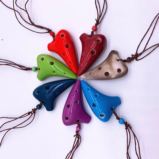 FLAUTO DI OCARINA portatile 6 fori colori vivaci adatto per principianti EUR 6,92 - IT